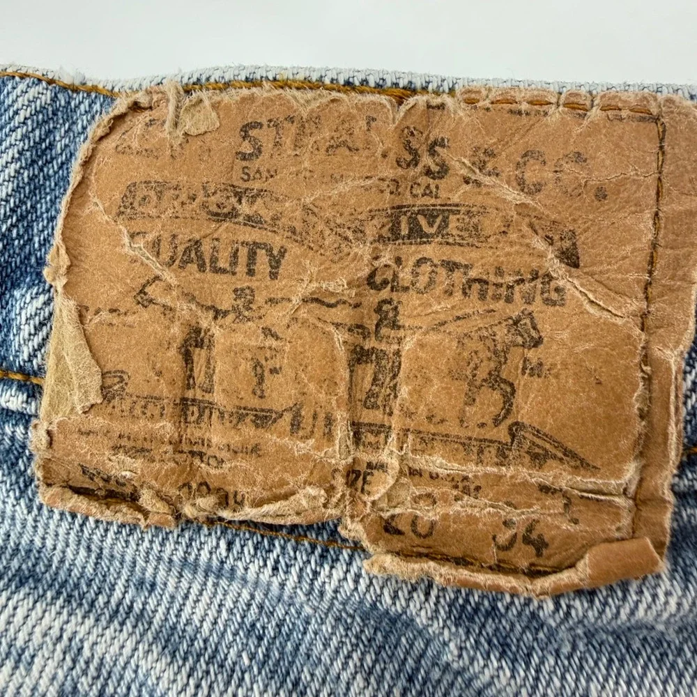 Vintage Levis 552 Orange Tab‎ Acid Wash Jeans USA Made 26x32 80's suspender tabs